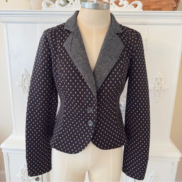 Free People Chic Black Patterned Blazer - Picture 1 of 5